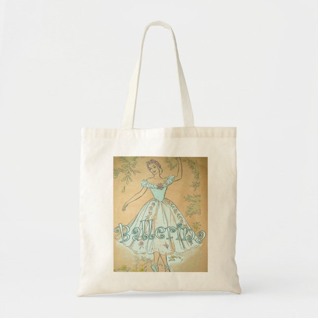 Vintage Ballerina-Taschen-Tasche Tragetasche (Vorne)