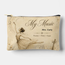 Vintage-Ballett-Musik-Kosmetiktasche