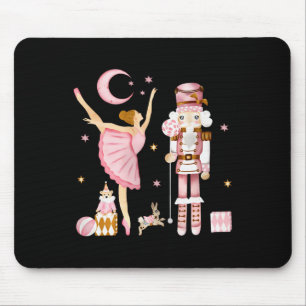 Vintage-Ballett-Nussknacker-Weihnachten-Rosa-Weihn Mousepad