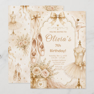 Vintage-Ballett-Tutu-Party Einladung