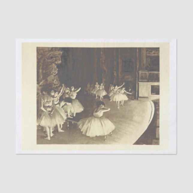 Vintage Ballettkunst Seidenpapier (Vorderseite)