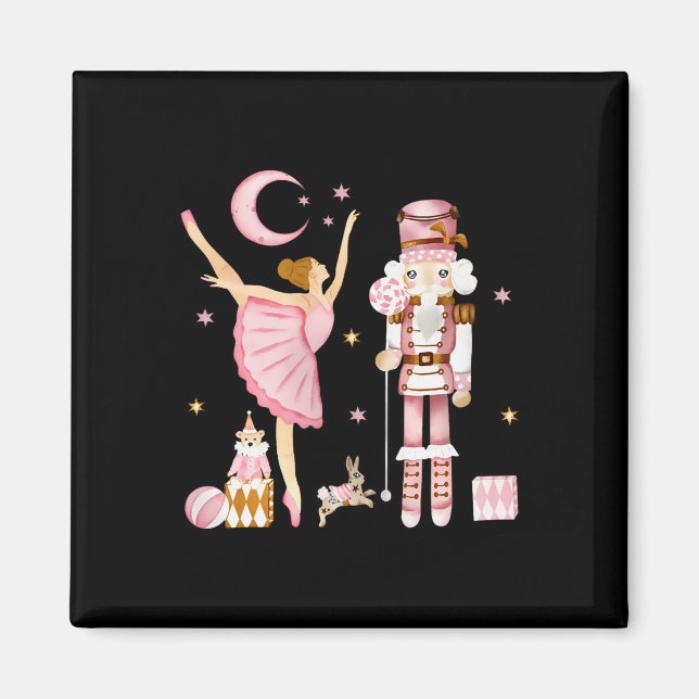 Vintage Ballettnahrung Weihnachten Weihnachten Wei Magnet (Vorne)