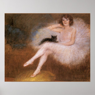 Vintage-Balletttänzerin-Plakat Poster