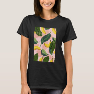 Vintage-Bananen-Fruchtmuster-Kunst T-Shirt