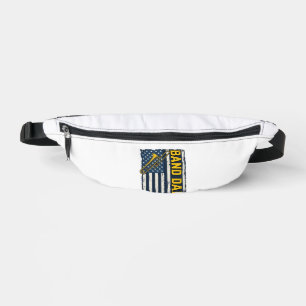 Vintage-Band-T-Shirt mit Dad-Posaune und amerikani Bauchtasche