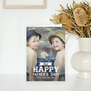 Vintage-Band Vatertag-Fotokarte Karte