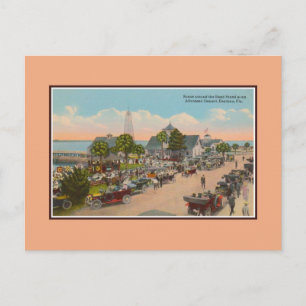 Vintage-Bandstand-Konzert Daytona Beach Florida Postkarte