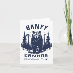Vintage Banff National Park Kanada Souvenir Wander Karte