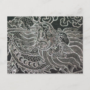 Vintage Bangkok Dragon Postkarte