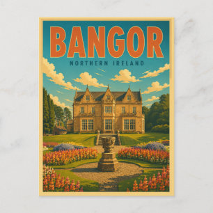 Vintage Bangor Nordirland Geschenke und Souvenirs Postkarte