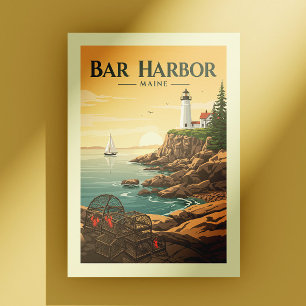 Vintage Bar Harbor Maine Postkarte