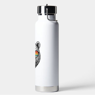Vintage-Bär-Sonnenbrille Vektorgrafikdesign_1 Trinkflasche