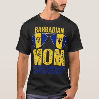 Vintage Barbadische Mama Barbados Flag Sonnenbrill T-Shirt
