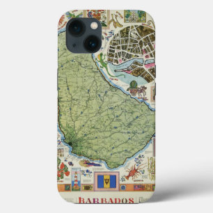 Vintage Barbados-Inselkarte Case-Mate iPhone Hülle