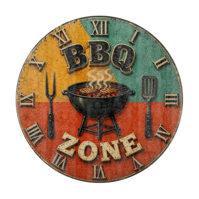 Vintage Barbecue Charcoal rill Master Gift Schneidebrett (Vorderseite)