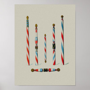 Vintage Barbershallen Poster