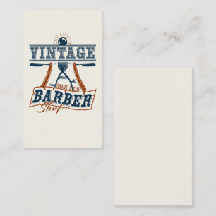 Vintage Barbershop Business Card Visitenkarte
