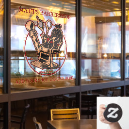 Vintage Barbershop-Front anpassen Fensteraufkleber