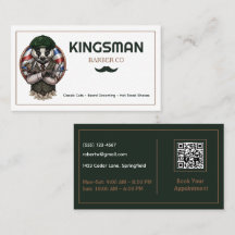 Vintage-Barbier | Personalisierter Friseursalon-QR