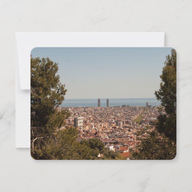 Vintage Barcelona Postkarte (Vorderseite)