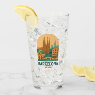 Vintage Barcelona Spanien Sagrada Familia Glas