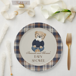 Vintage-Bären-Baby-Party Pappteller