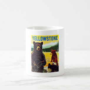 Vintage Bären im Gelbstein Kaffeetasse