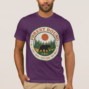 Vintage-Bären-Wander-Shirt Forest Bound Outdoor T-Shirt