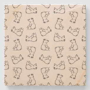 Vintage Bärenknochen CUSTOM BG FARBE Steinuntersetzer