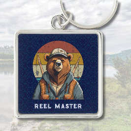 Vintage Bärenruhegaben für den Vater Fischer Schlüsselanhänger