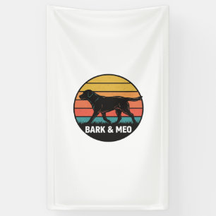 Vintage Bark And Meo Dog Sonnenuntergang-Shirt Des Banner