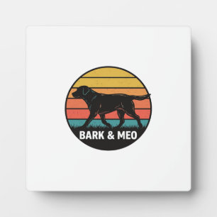 Vintage Bark And Meo Dog Sonnenuntergang-Shirt-Des Fotoplatte