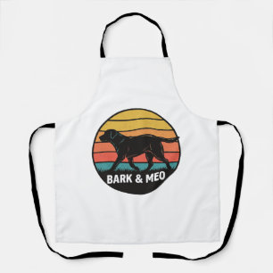 Vintage Bark And Meo Dog Sonnenuntergang-Shirt Des Schürze