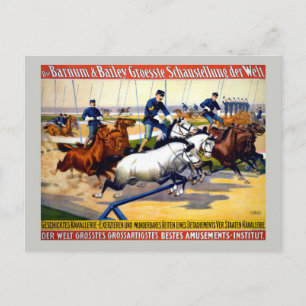 Vintage Barnum, Bailey Größte Show Deutscher Zirku Postkarte