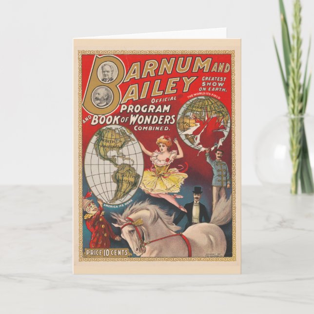 Vintage-Barnum-und-Bailey-Programmcover Karte (Vorderseite)
