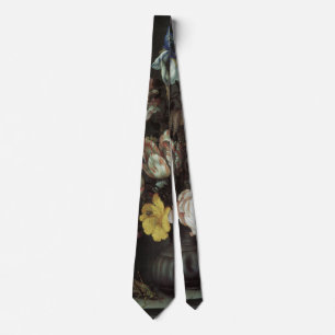 Vintage Barock-Blumen von Balthasar van der Ast Krawatte