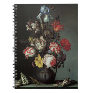 Vintage Barock-Blumen von Balthasar van der Ast Notizblock