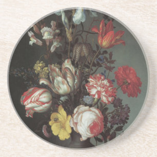 Vintage Barock-Blumen von Balthasar van der Ast Sandstein Untersetzer