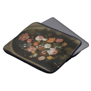 Vintage Barock, Blumenstück von Bosschaert, dem Äl Laptopschutzhülle