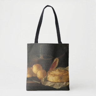 Vintage Barock-Stillleben mit Brot, Torte und Schi