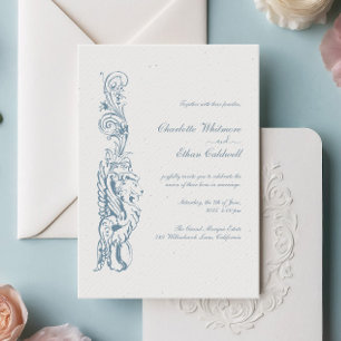 Vintage Barockbrücke Elegante Hochzeit Einladung