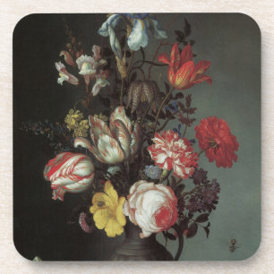 Vintage barocke Blume von Balthasar van der Ast Getränkeuntersetzer