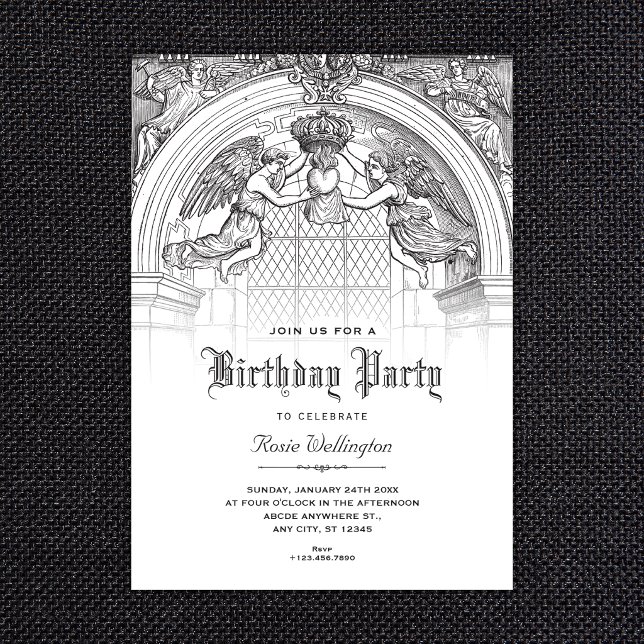 vintage barocke Bogen-Geburtstag Einladung (Von Creator hochgeladen)