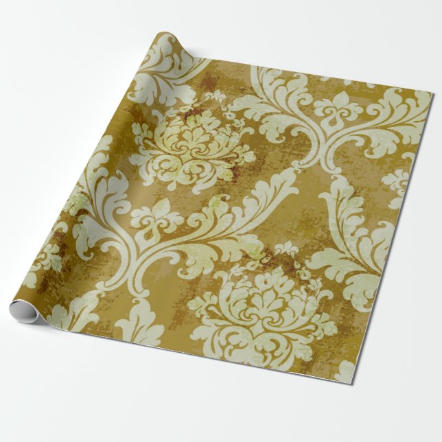 Vintage barocke Schmuckmuster Geschenkpapier (Ungerollt)