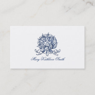 Vintage barocke Seashell Calling/Business Card Visitenkarte