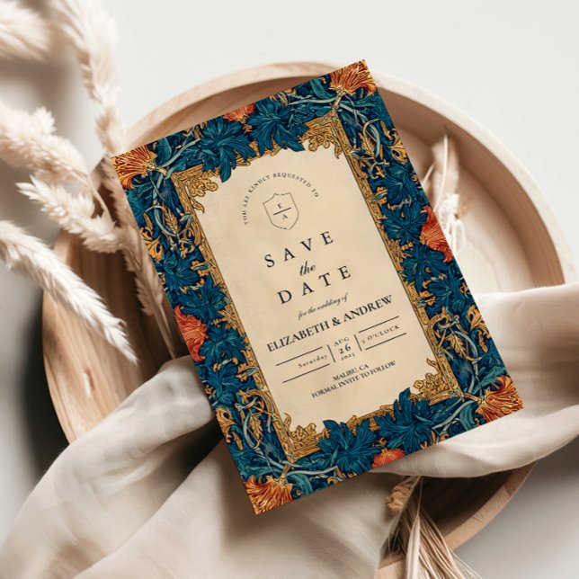 Vintage Baroque Floral Wedding Save The Date (Von Creator hochgeladen)