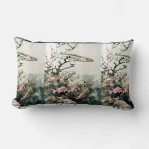 Vintage Barracuda- und Rifffische Lendenkissen