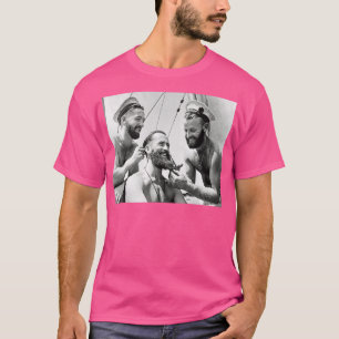 Vintage-Barttrimming T-Shirt