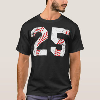 Vintage Baseball 25 Trikotnummer T-Shirt