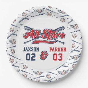 Vintage-Baseball-All-Star-Joint-Geburtstag Pappteller